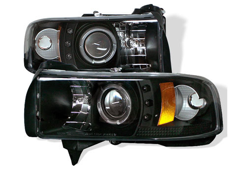 Spyder Projector Black LED Headlights 94-01 DODGE RAM NON-Sport - Click Image to Close
